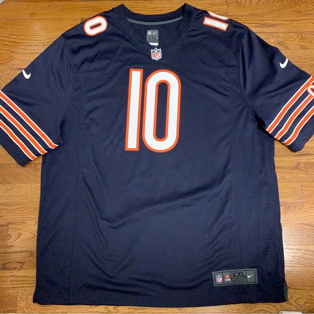 Nike Chicago Bears Mens Jersey Mitch Trubisky #10 On Field NFL Football Size 2XL